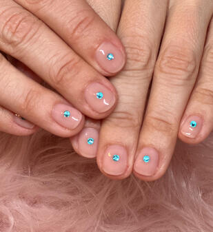 Simple design Natural nails